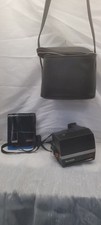 Polaroid Sun 600 LMS Silver Black Vintage Instant Film Camera Works Great