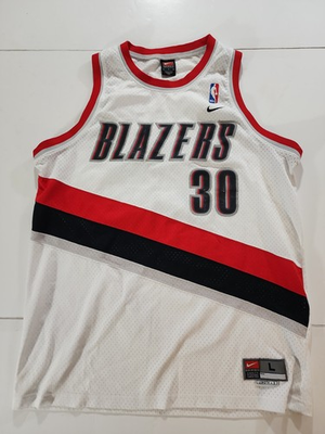 #ad Vintage Rasheed Wallace Portland Trail Blazers Nike Jersey L Length 2 NBA White $57.79