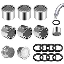 8 Pcs Faucet Aerator Parts Kitchen Sink Aerator Faucet Filter with Brass Shel...