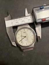 AL18 Timex Quartz Mens White Dial 1980s Watch Graph Paper Dial Design Untested**