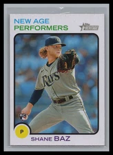 2022 Topps Heritage #NAP-19 Shane Baz New Age Performers RC Tampa Bay Rays