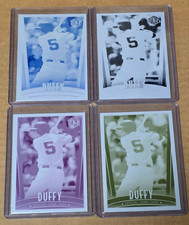 2017 Honus Bonus MLB Baseball #179 Matt Duffy 4 Card Printing Plate Set Rays