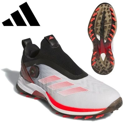 adidas $200 Adizero ZG BOA Spikeless Golf Shoes Black Gray IH9896 Men's 10