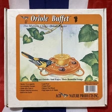 VTG ACB Nature Products ORIOLE BUFFET Bird Feeder Made In USA NIB