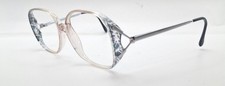 Vintage Luxottica Fran Gray Translucent Oval Sunglasses FRAMES ONLY Italy