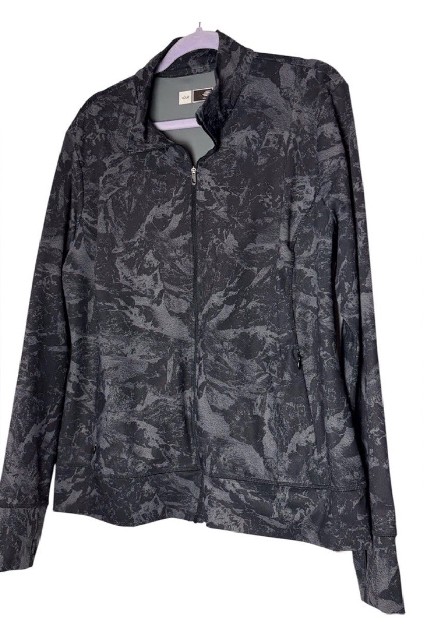 Lole Gray Marble Patterned Active Jacket - image 2