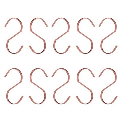10-Pack 4--Rose Gold Chrom-Finish Stahl  Flachhaken - Heavy-Duty-S-Hake7249