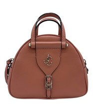 JIMMY CHOO Brown 2WAY Handbag Leather Women Pre-Owned Italy Used