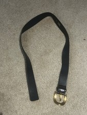 Zara - Women Genuine Leather Belt Black Simple Buckle