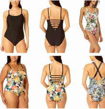 Hurley Women's Swimsuit Removable Cups One Piece UPF 50 Sun Protection