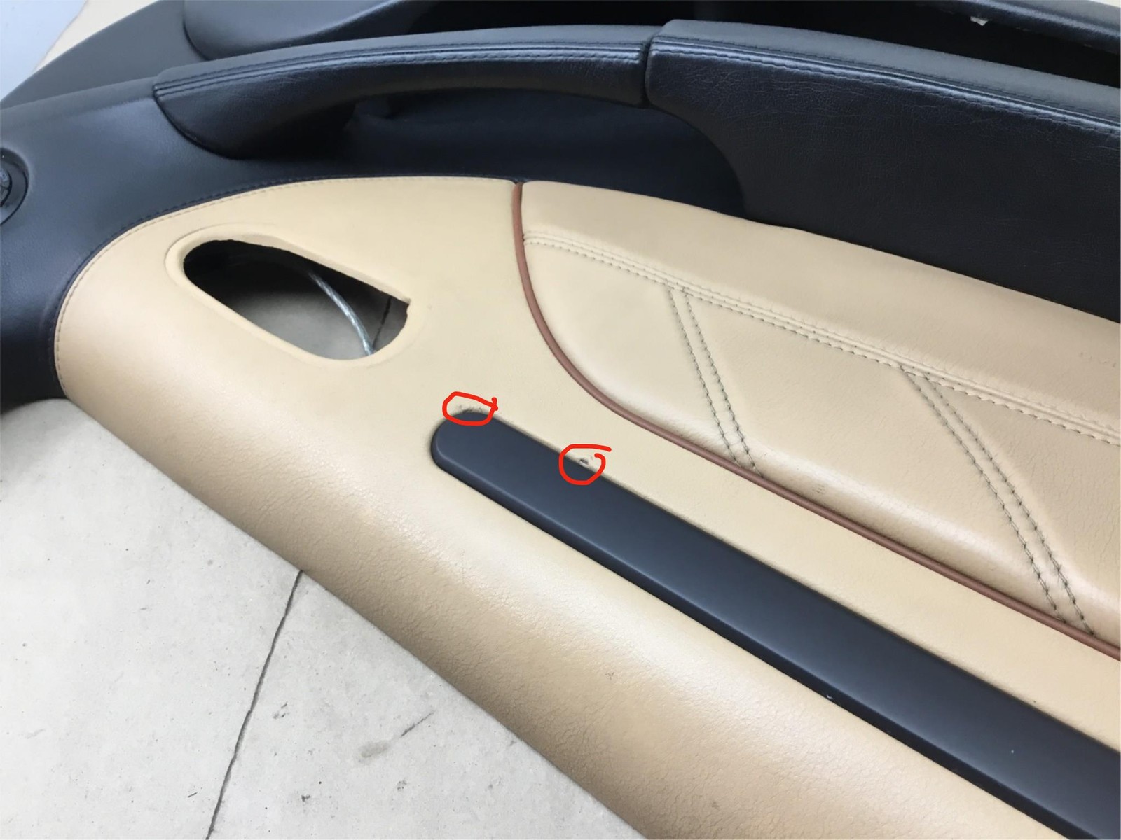 Maserati Coupe GT 2003 Front Left Driver Door Panel Cover Trim 02-06 ;:Y