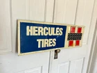 Vintage Metal HERCULES Tires Gas Station Automotive Metal Tin Sign