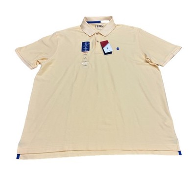 IZOD Polo Shirt Mens XL Yellow Advantage Performance Sport Flex Quick Dry Golf