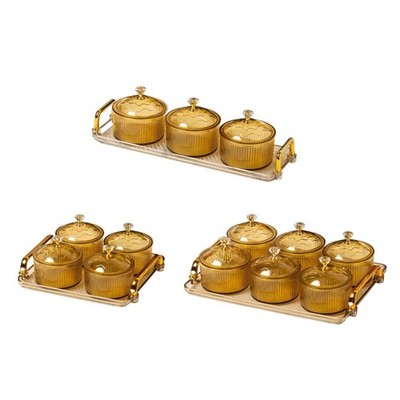 Obst-Dessert-Snacks, Servierteller, Schalen mit Deckel für Vorspeisen in der