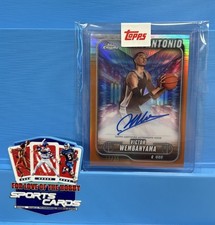 2024-25 Topps Chrome - Autographs Victor Wembanyama #TCA-VW Orange Refractor /25