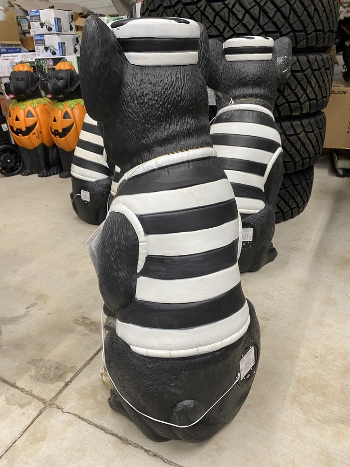 2025 Home Depot 2.5 Ft French Bulldog Halloween Dog Prisoner with Skull ...