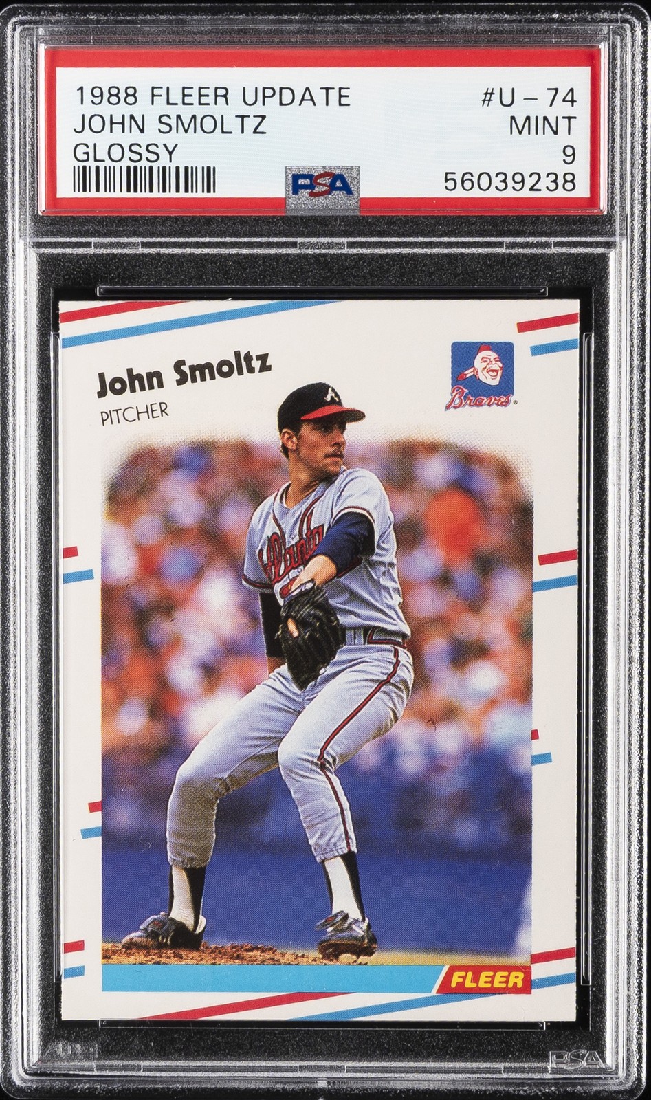 1988 FLEER UPDATE GLOSSY #U-74 JOHN SMOLTZ PSA 9