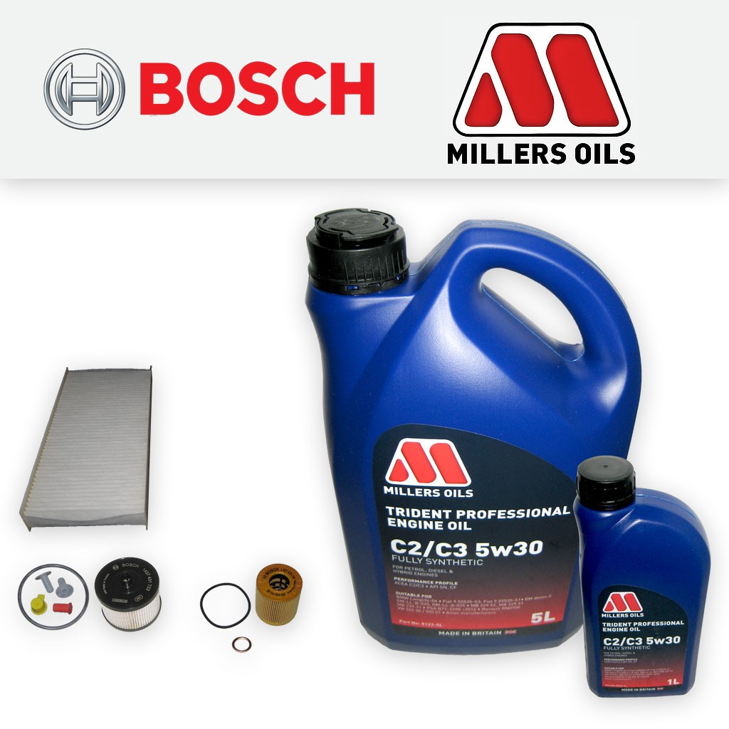 SERVICE KIT for PEUGEOT EXPERT 2.0 HDI OIL FUEL CABIN FILTERS +OIL (2007-2011)
