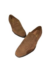 Mocassini Uomo In Pelle Marrone Chiaro – Slip On Con Suola In Gomma E Tacco Basso, Comodi Per Lavoro E Tempo Libero