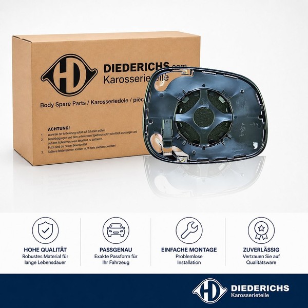 Spiegelglas Aussenspiegel Rechts Diederichs 1276026 FÜR BMW Ersatzglas Spiegel-image