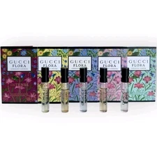 Gucci FLORA Perfume Collection Sample Spray Vial 5pc Set