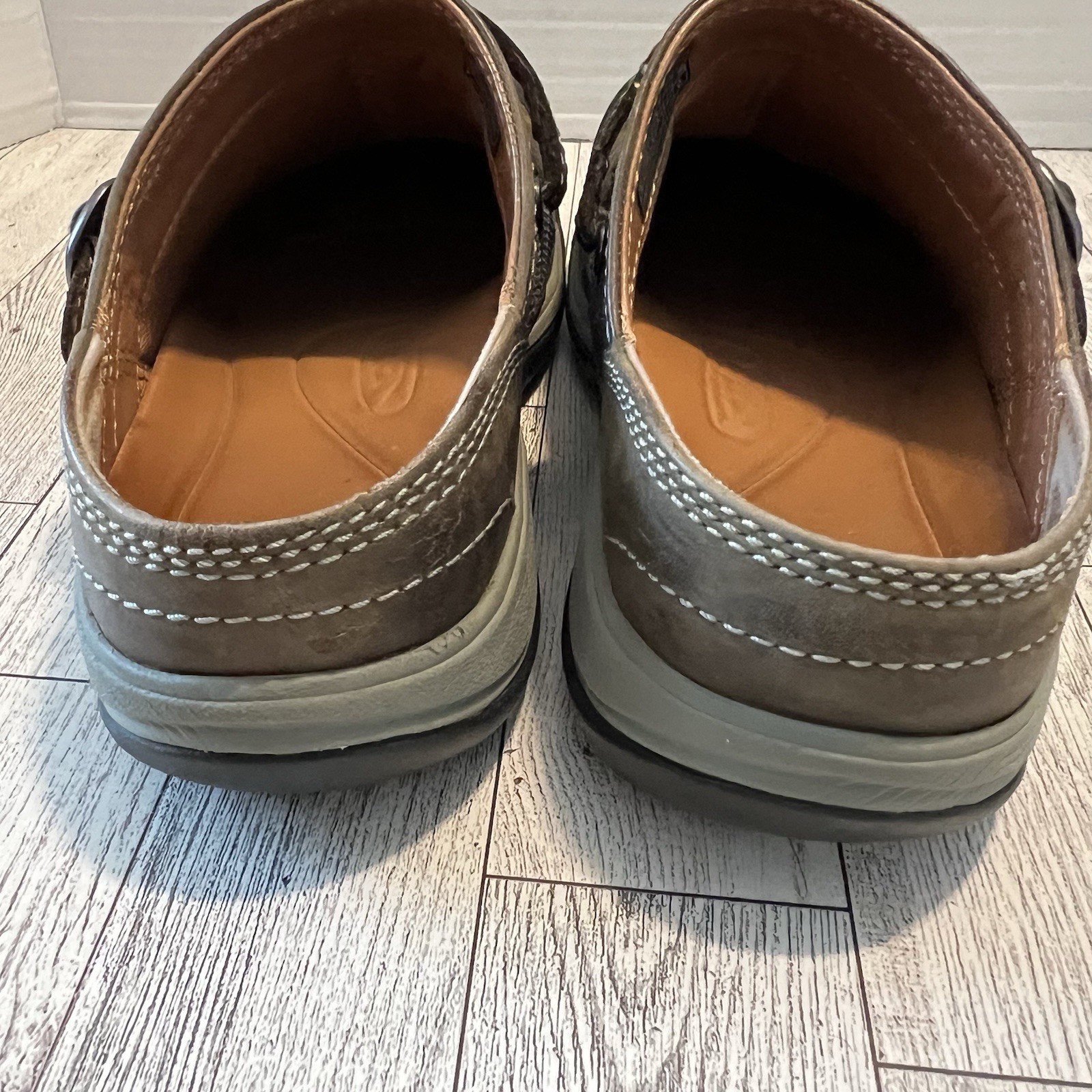 Keen Brown Leather Mules Presidio II Womens Size 7.5M EU 38  Walking Shoes