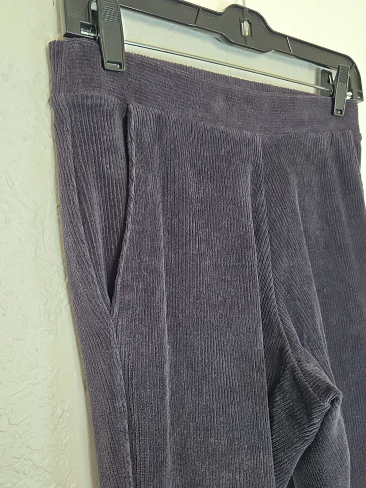 Lands' End Pana Recta Elástica Cintura Tirar Bolsillos Azules Pequeños Foto 2 de 4