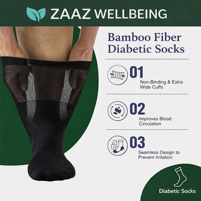 ZAAZ Herren Sommer Atmungsaktiv Socken - Air Flow - Loose Top Non Binding - Crew