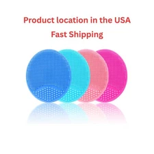 Silicone Facial Cleansing Brush - 4 Pack Face Scrubber & Exfoliator for Deep Cle