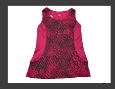 Tek Gear Women s Size Medium Reddish Pink Black Athletic Tennis Tank Top