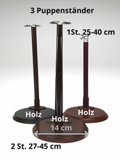 3 gro&szlig;e Puppenst&auml;nder, 2 St. 27-45 cm, 1 St. 25-40 cm, Holz