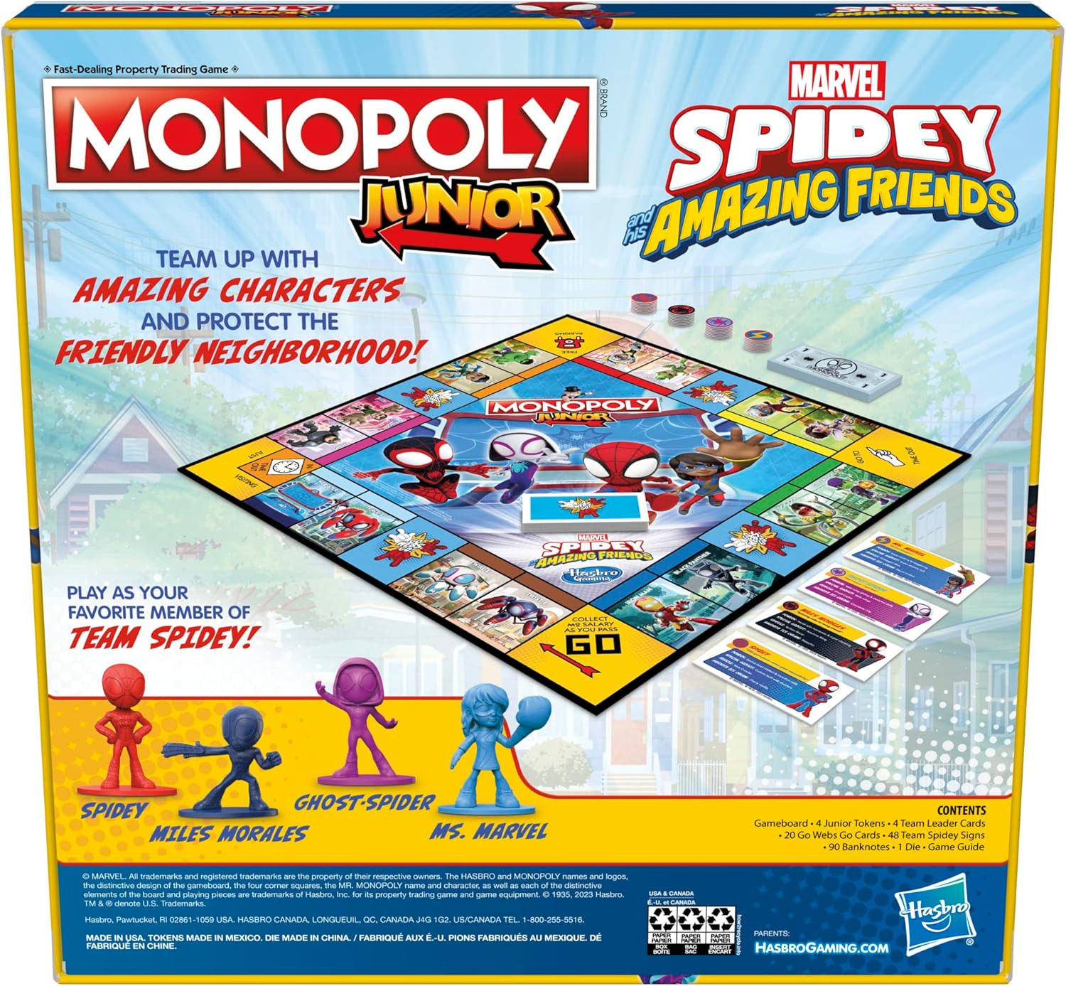 Monopoly Junior: Marvel Spidey and His Amazing Friends Edition Board Game for Ki