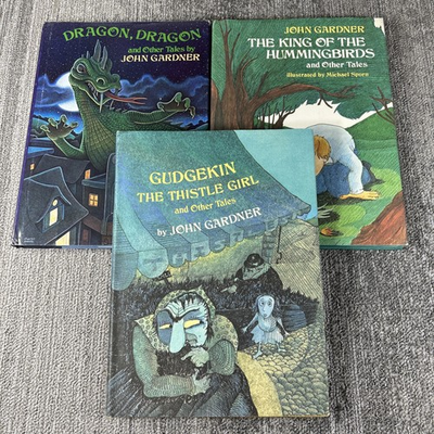 #ad #ad John Gardner 3 Hardcover Book Lot King Humminbirds Dragon amp; Gudgekin HCDJ Borzoi $35.99