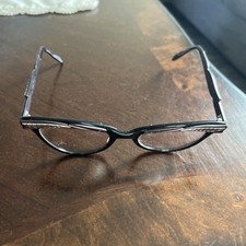 Vintage 1950s LIBERTY Optical Eyeglasses Frames Black/silver 5 3/4