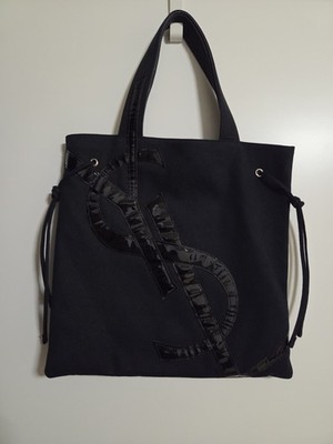 YSL Yves Saint Laurent Rive Gauche Shopper / Tote Bag, schwarz   Vintage