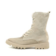 Tamaris Damen Vintage Combat Stiefel Beige Wildleder Portugal Boots EU 41