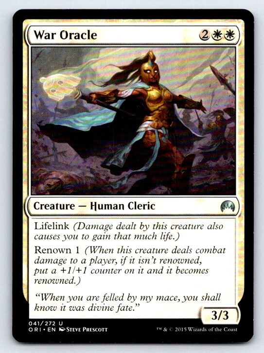 War Oracle Uncommon Magic Origins Magic: The Gathering