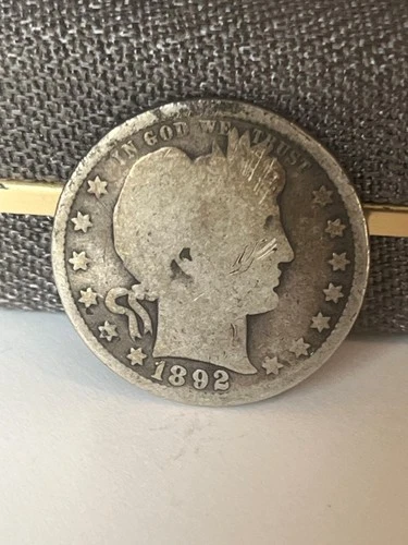 1892 O Barber Quarter Dollar, AG to G