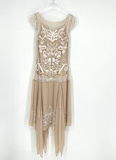 Vtg Sue Wong Nocturne Dress Women 6 Bridal Beaded Embroidered Gatsby Fairy Y2K