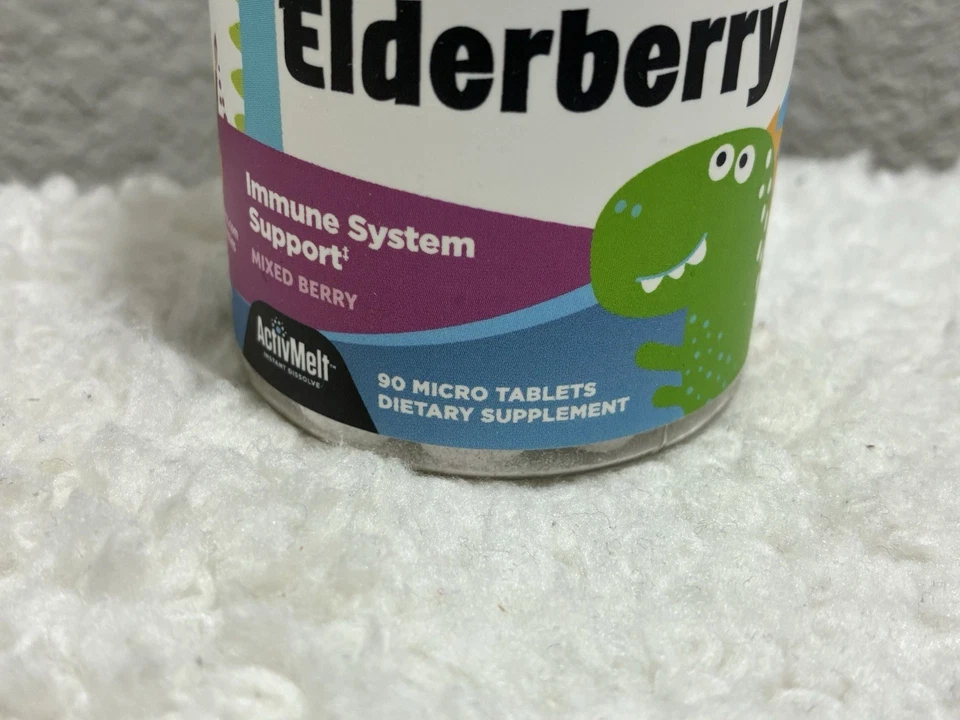 Dinosaurs®, saúco de zinc, baya mixta, 90 micro comprimidos exp. 10/25 ~ Inmune ~ Foto 4 de 4