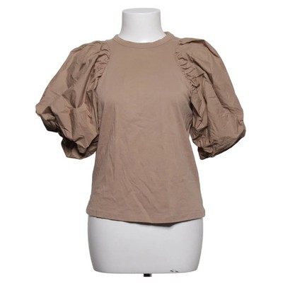 H&M, Top, Größe: XS, Beige, Baumwolle, Einfarbig, Damen #fXV