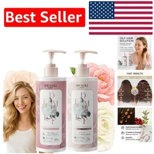 Organic Rose Shampoo & Conditioner Set - Anti-Dandruff & Moisturizing for Women