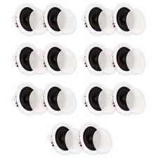 Theater Solutions TS50C Flush Mount In Ceiling Speakers 2-Way Home 7 Pair Pack