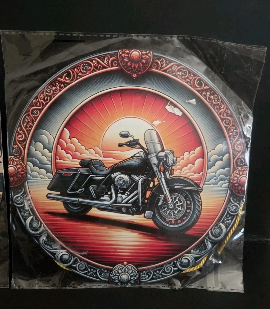 Harley Davidson X 2 Metal Wall Hanging Pictures New In Package.