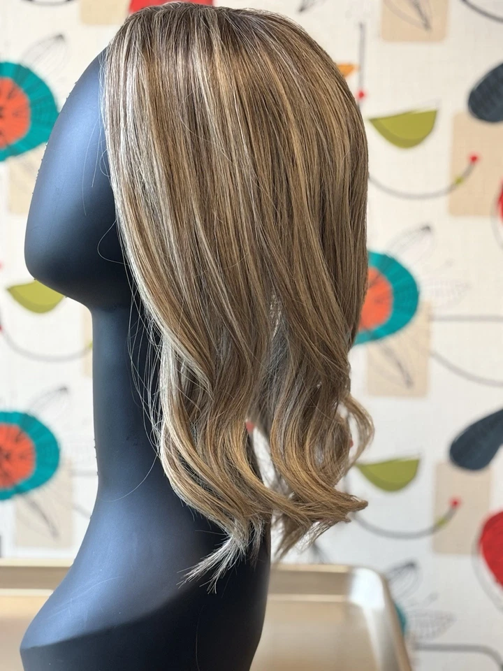 Jon Renau Topper: Top Form Lace Human Hair: Malibu Blonde (12FS12): 18inch: New - Image 3 of 4