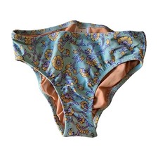 NWOT Crewcuts J. Crew Floral Print Bathing Suit Bikini Bottom Blue Yellow Girl 8