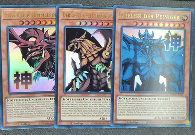 Ägyptische Götterkarten Set Slifer Obelisk Ra RA05 Ultra Rare Yugioh Deutsch NEU