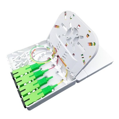 10pcs Odf 4 Port Wall Outlet Box Faceplate 4 Core Fiber Optic Termination Box Sc