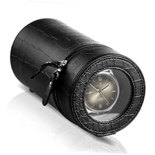 Single Watch Winder for Automatic Watches – Silent Motor, Battery and AC Black