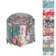 42Pcs Jelly Roll Fabric Strips Soft Cotton Quilting Fabric 2.5 x 20 Inch Pre-